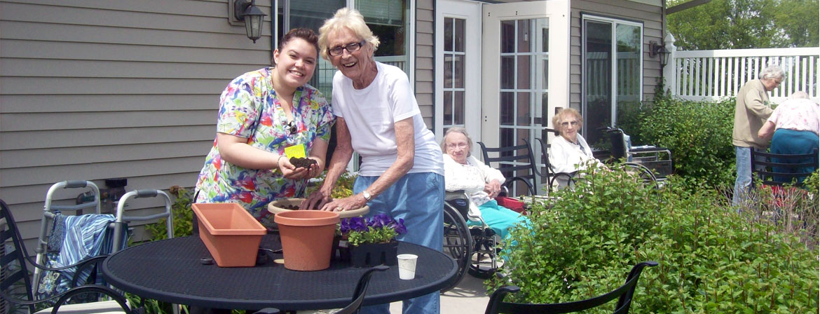 Outdoor Patio & Gardening Activities at Valley View Estates